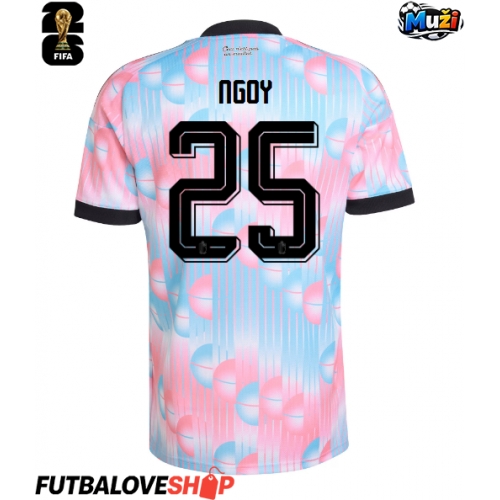 Dres Belgicko Nathan Ngoy #25 Preč MS 2026 Krátky Rukáv